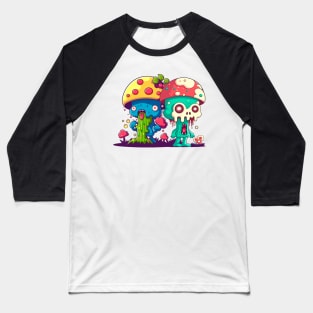 Funny Zombie mushrooms Baseball T-Shirt